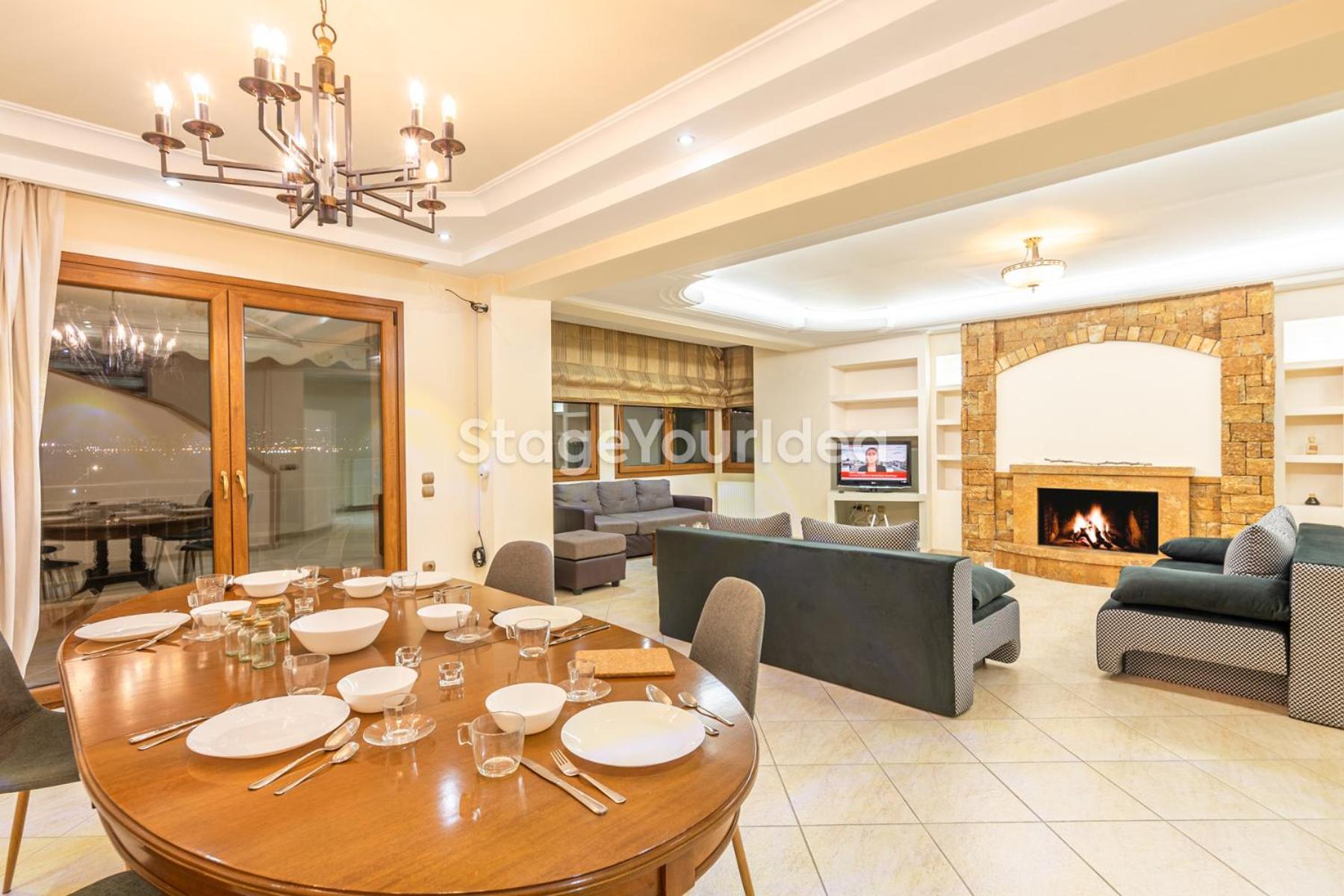 Luxury Appartment, Only 7 Minutes From Thessaloniki Airport And 15 Minutes From City Center ,For 8-23 People Also For Gatherings And Parties Neon Rysion Εξωτερικό φωτογραφία